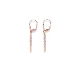 Coeur De Lion Rose Gold and Glass Pierced Earrings