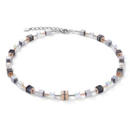 Coeur De Lion GeoCUBE Necklace - Swarovski Crystal and Striped Onyx