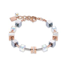 Coeur De Lion White Crystal and Howlite GEOCUBE Bracelet in Rose Gold