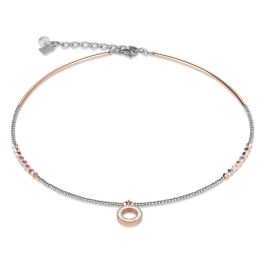 Coeur De Lion Rose Gold and Silver Crystal Circle Necklace