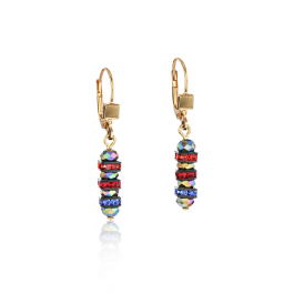 Coeur De Lion Multicolour Gold Pierced Earrings