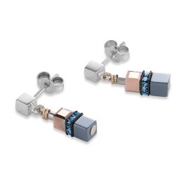 Coeur De Lion Crystal Petrol Stud Earrings