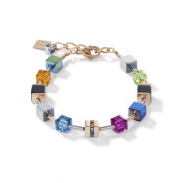 Coeur De Lion GeoCUBE Bracelet - Crystal and Multicolour Onyx