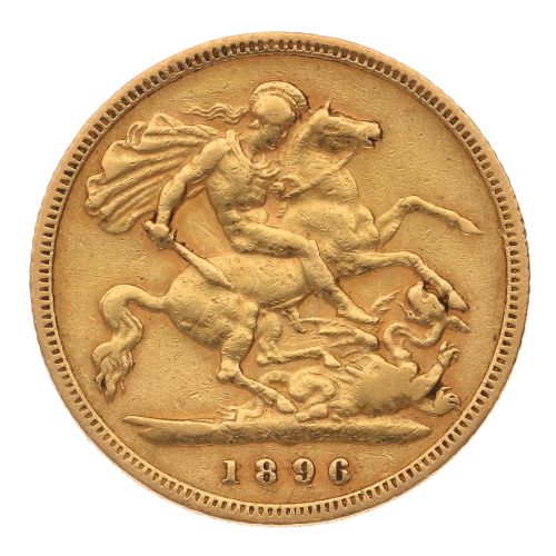 1896 Victoria Half Sovereign Coin