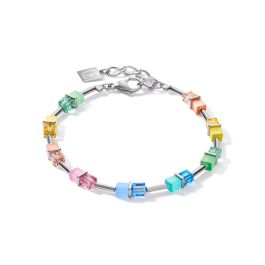 Coeur De Lion GeoCUBE Bracelet - Silver and Pastel Couple