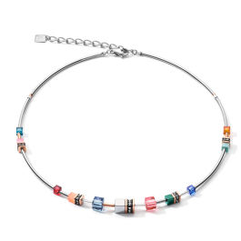 Coeur De Lion GeoCUBE Necklace - Minimalist Frontline Multicolour Motion