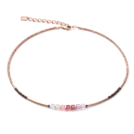 Coeur De Lion GeoCUBE Necklace - Shades of Pink Lilac