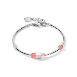 Coeur De Lion GeoCUBE Bracelet - Haematite and Silver Red Crystals