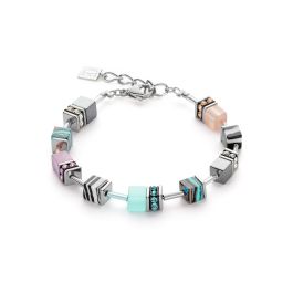 Coeur De Lion GeoCUBE Bracelet - Candy Aqua Pink