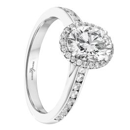 Brown & Newirth 'Astrid' Oval Cut Diamond Halo Engagement Ring