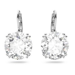 Swarovski Millenia Round Cut Earrings - White with Rhodium Plating