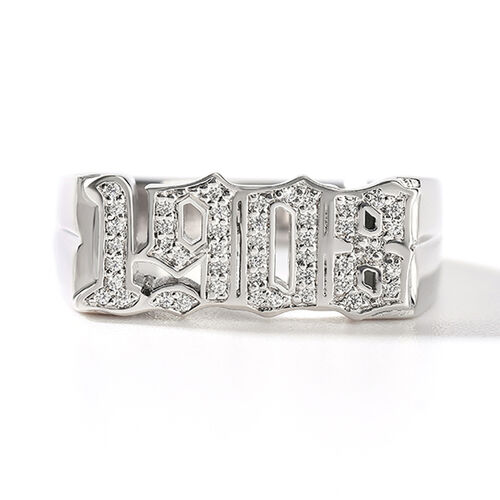 Jeulia "Unique Memory" Personalized Sterling Silver Ring