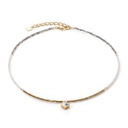 Coeur De Lion Brilliant Square Necklace - Gold Crystal