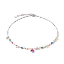 Coeur De Lion Brilliant Square Precious Necklace - Multicolour Vintage