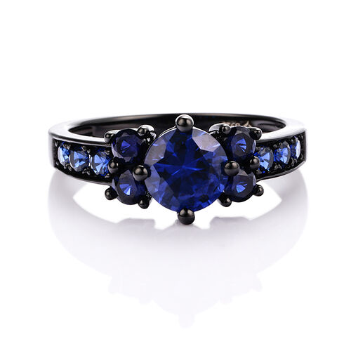 Jeulia Side Stones Round Cut Sterling Silver Ring