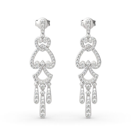 Jeulia Chandelier Sterling Silver Drop Earrings