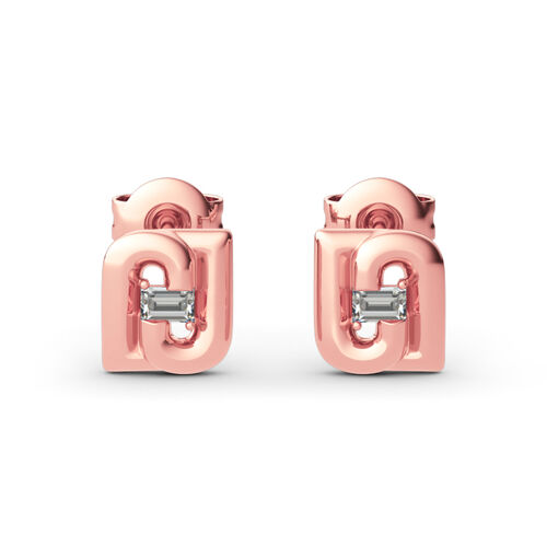 Jeulia "J" Design Emerald Cut Sterling Silver Earrings