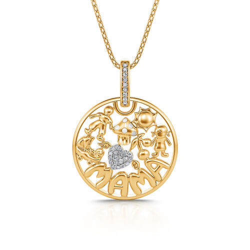 Jeulia "Angel Mama" Sterling Silver Necklace