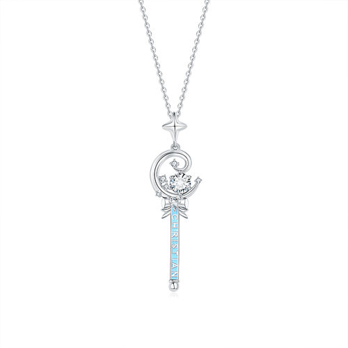 Jeulia "Magic Wand" Personalized Sterling Silver Necklace