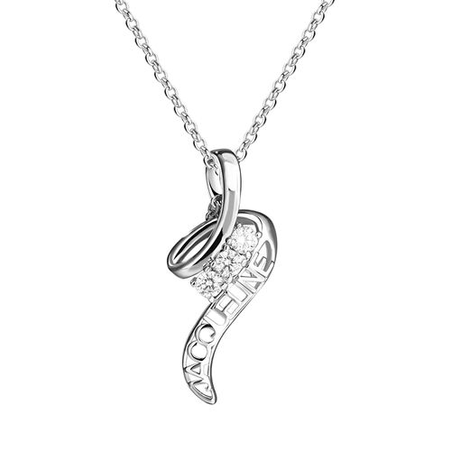 Jeulia "Give You Happiness" Personalized Sterling Silver Necklace