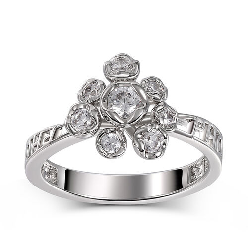 Jeulia "Sweetheart" Personalized Sterling Silver Ring