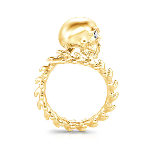 Jeulia "A Reminder" Skull&Spine Sterling Silver Ring