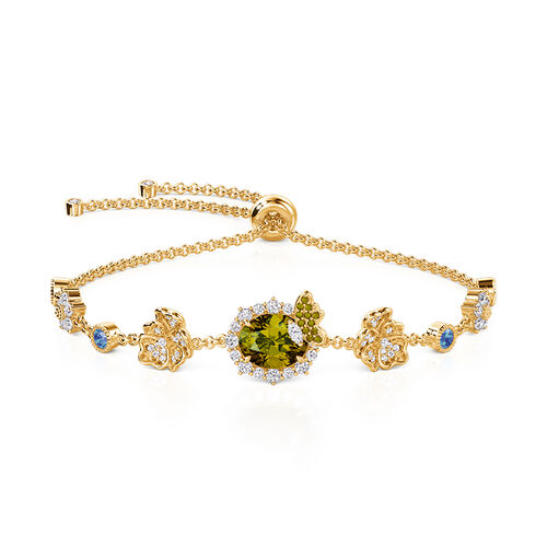 Jeulia Midsummer Night Butterfly Flower Bracelet