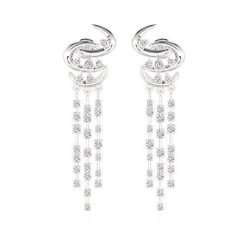 Jeulia Swirling Waterfall Chandelier Earrings