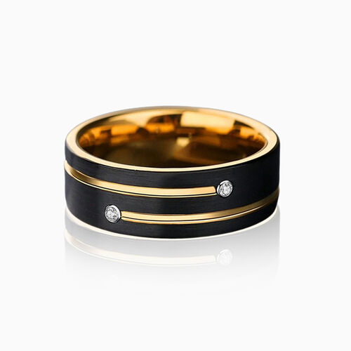 "Starlit Covenant" 8mm Tungsten Carbide Men's Wedding Ring