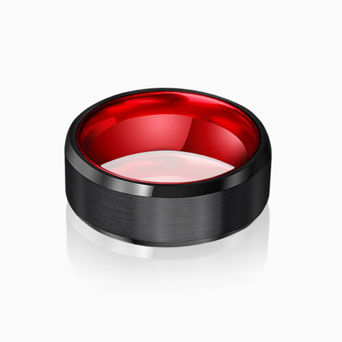 "Crimson Soul" 8mm Tungsten Carbide Men's Wedding Ring