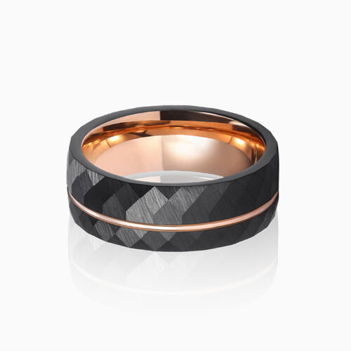 "Forged Devotion" 8mm Tungsten Carbide Men's Wedding Ring