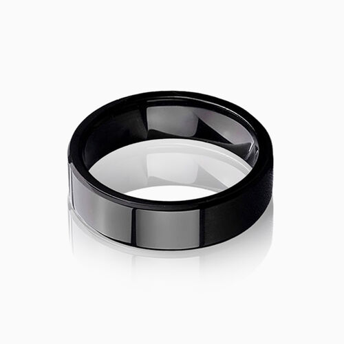 "Monochrome" 6mm Tungsten Carbide Men's Wedding Ring
