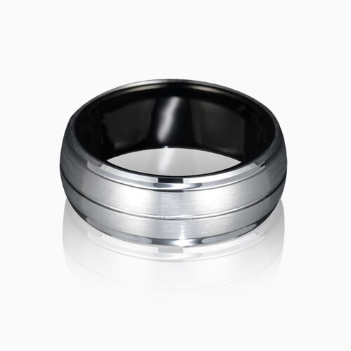 "Eternal Orbit" 8mm Tungsten Carbide Men's Wedding Ring