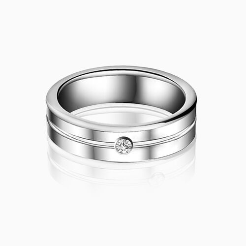 "The Gleaming Bond" 6mm Tungsten Carbide Men's Wedding Ring