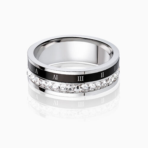 "Chronos & Spark" 7mm Spinner Titanium Steel Men's Wedding Ring