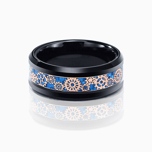 "The Nebula Gear" 8mm Ceramic Men's Wedding Ring