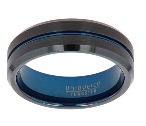 Unique & Co Tungsten and Black/Blue IP Plating