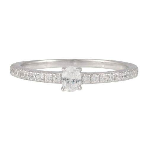 Sterling Silver Cubic Zirconia Stacking Ring