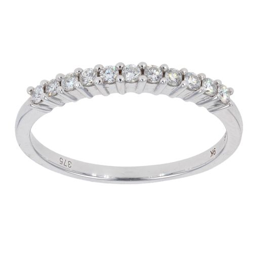 9ct White Gold 0.25ct Diamond Eternity Ring by Anya Belle