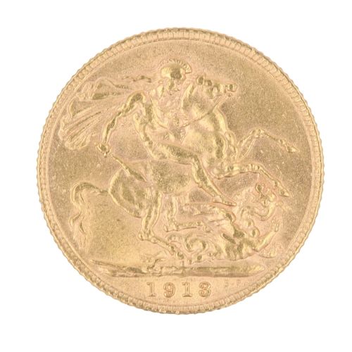 1913 George V Full Sovereign Coin