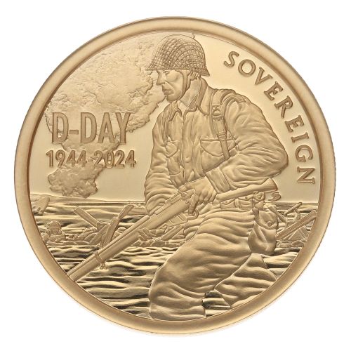 2024 Charles III 80th Anniversary D-Day Full Sovereign Coin