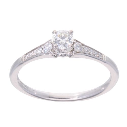 14ct White Gold 0.33ct Diamond Solitaire Ring
