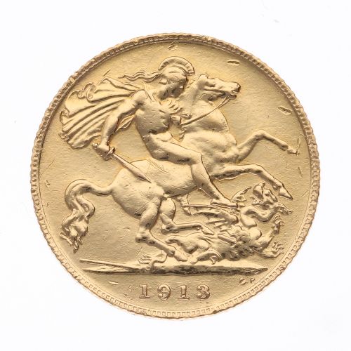 1913 George Half Sovereign Coin
