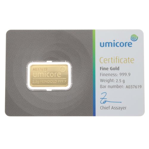 2.5g Umicore Sealed Ingot