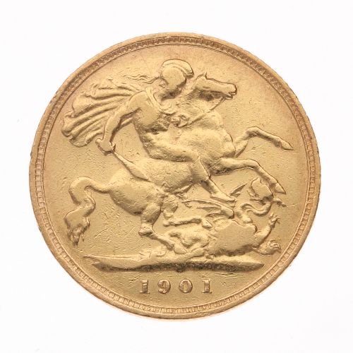 1901 Victoria Half Sovereign Coin