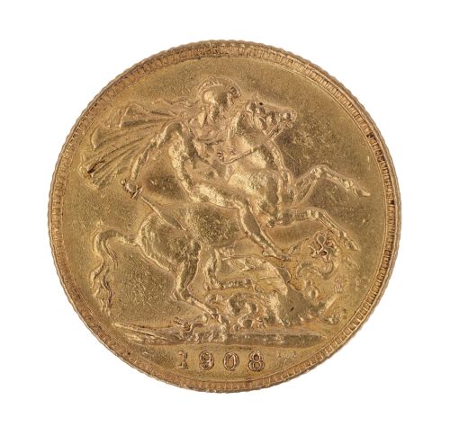 1908 Edward VII Full Sovereign Coin