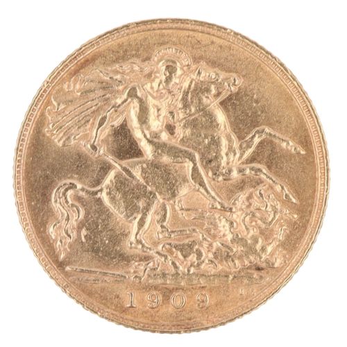 1909 Edward VII Half Sovereign Coin