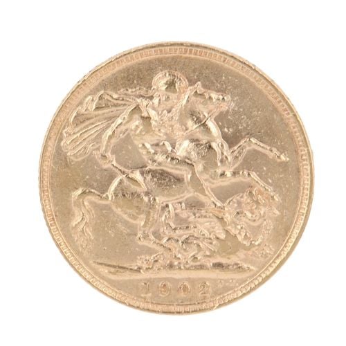 1902 Edward Full Sovereign Coin