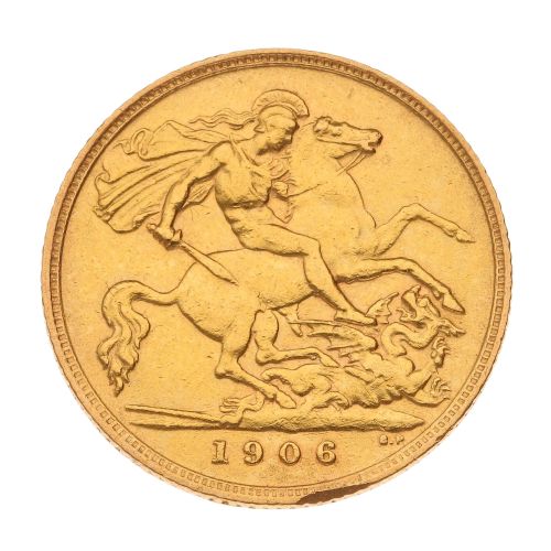 1906 Edward VII Half Sovereign Coin