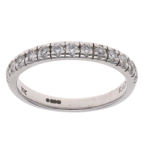 14ct White Gold 0.25ct Diamond Half Eternity Ring